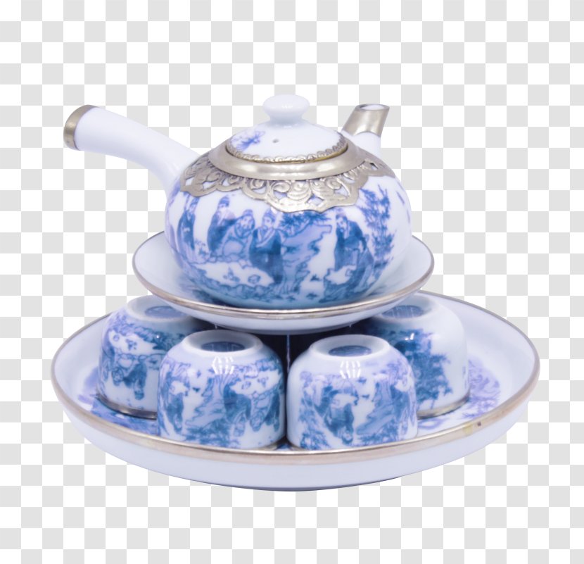 Ceramic Teapot Bát Tràng Porcelain Saucer - Dong Transparent PNG