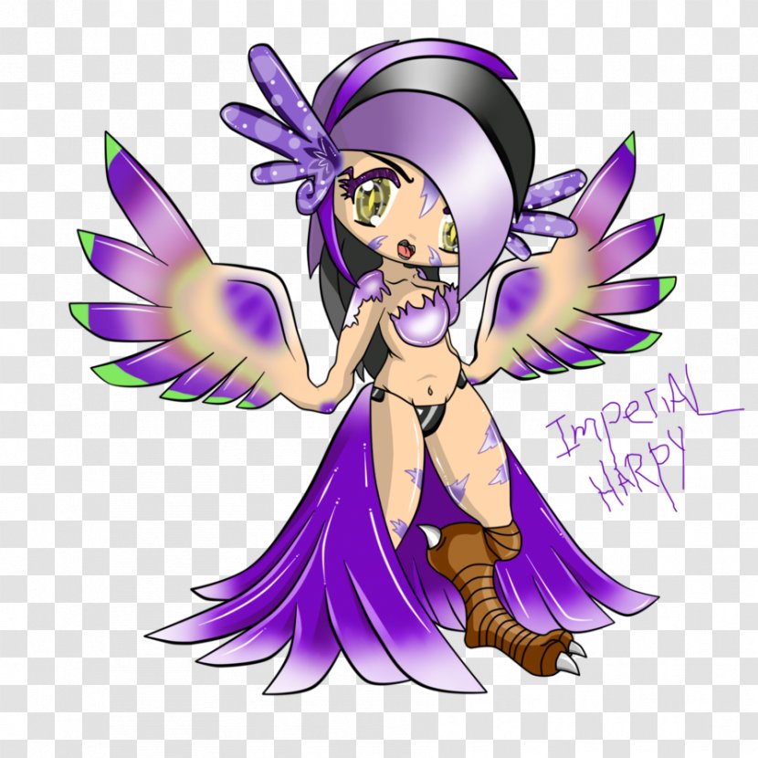 Harpy Violet Monster Cartoon - Watercolor - Sylvanas Transparent PNG