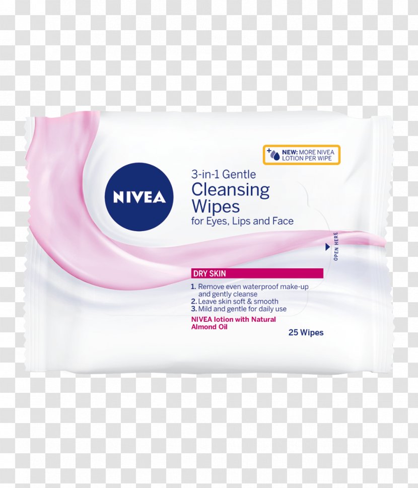 Lotion Cleanser Nivea Wet Wipe Face - Moisturizer Transparent PNG