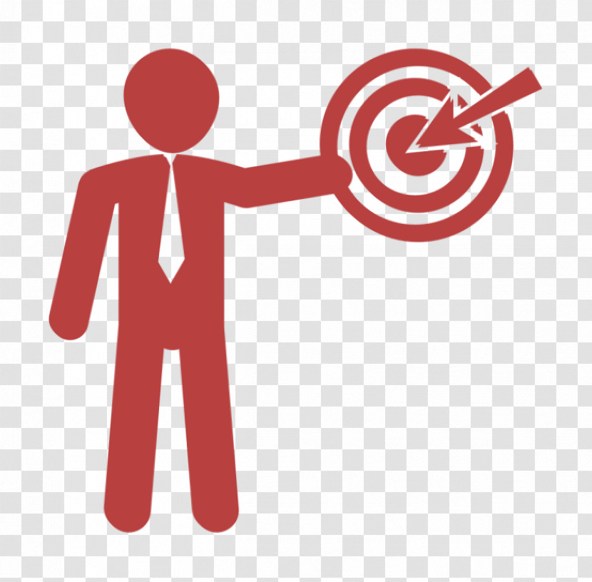 Humans Resources Icon Businessman Presenting A Discussion With Circular Target Symbol Icon Business Icon Transparent PNG