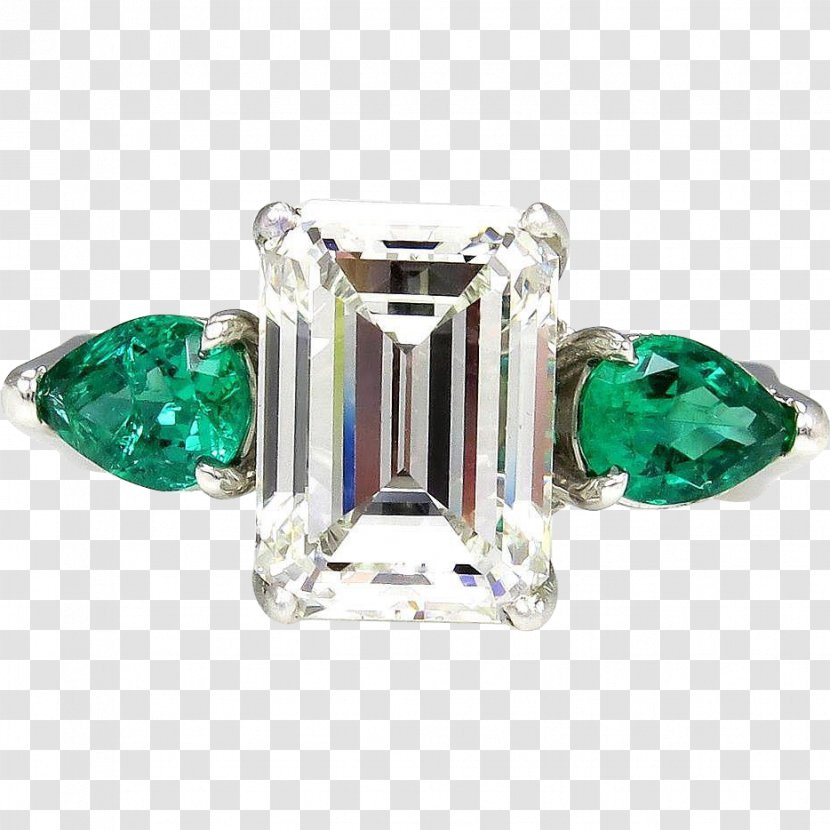 Emerald Ring Silver Body Jewellery Transparent PNG
