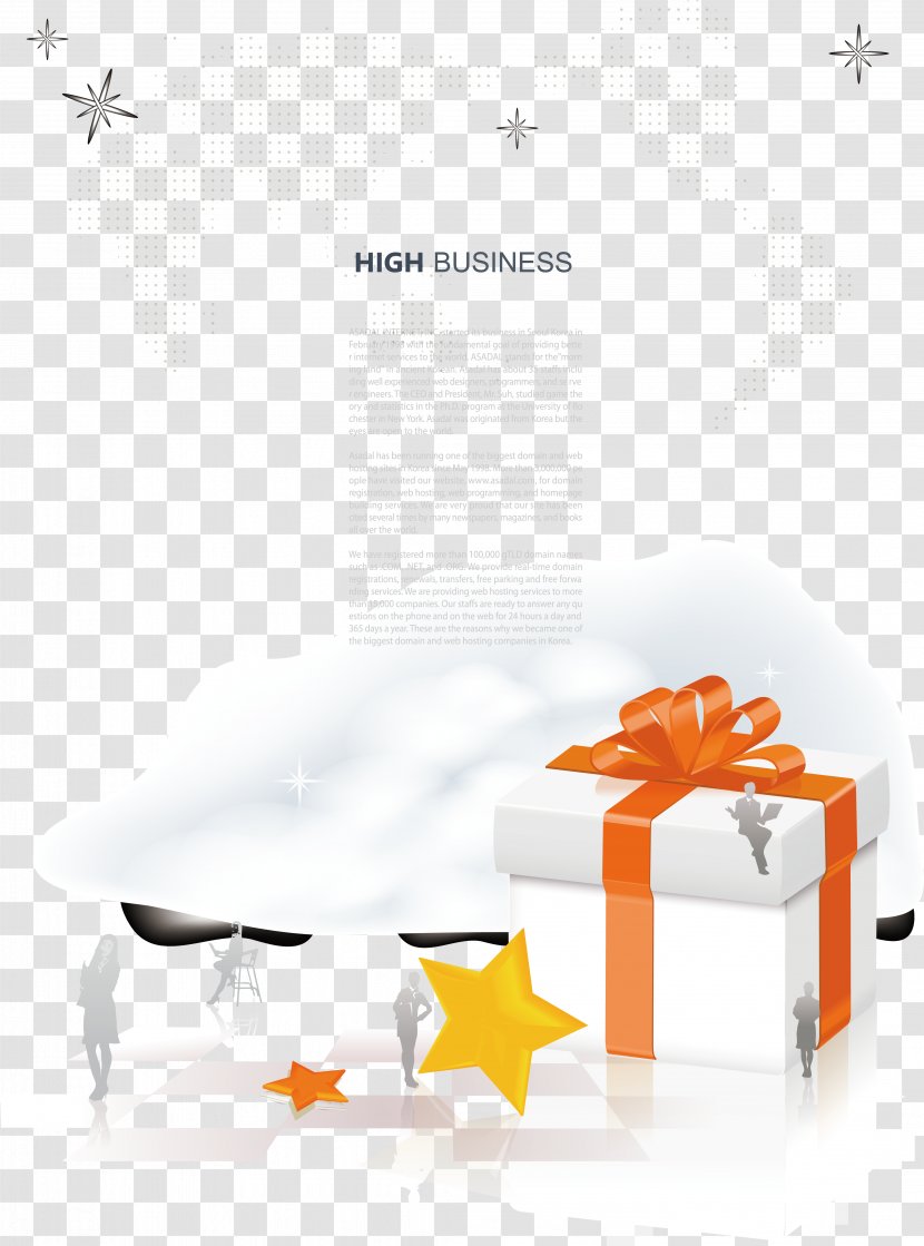 Download Icon - Packaging And Labeling - Business People On The Gift Box Transparent PNG