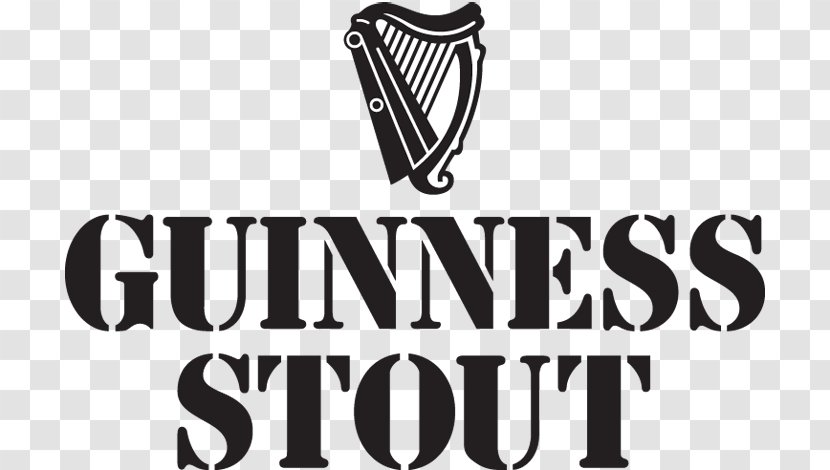 Guinness Stout Logo Beer Font - Monochrome Transparent PNG