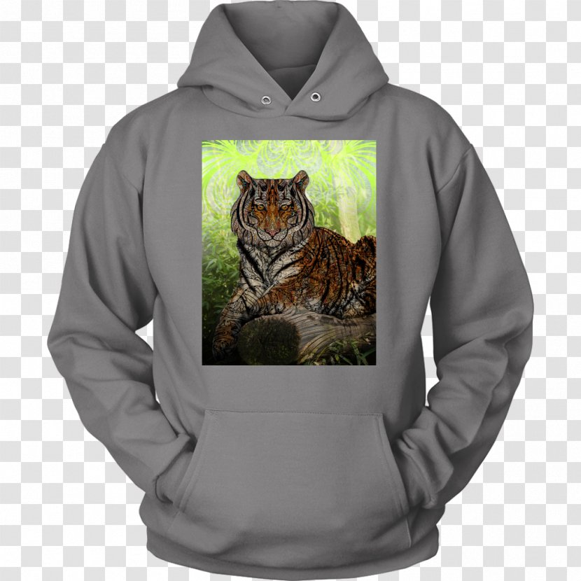 Hoodie T-shirt Bluza Clothing - Sizing - Fierce Tiger Transparent PNG