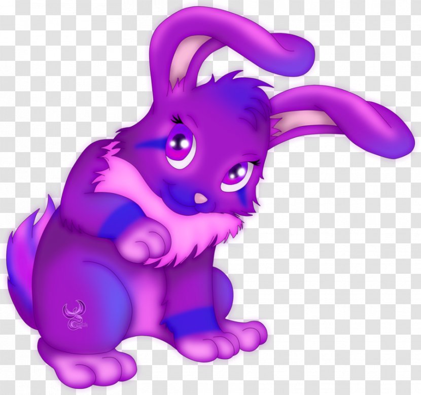 Rabbit Hare Easter Bunny Violet Purple - Pink Transparent PNG