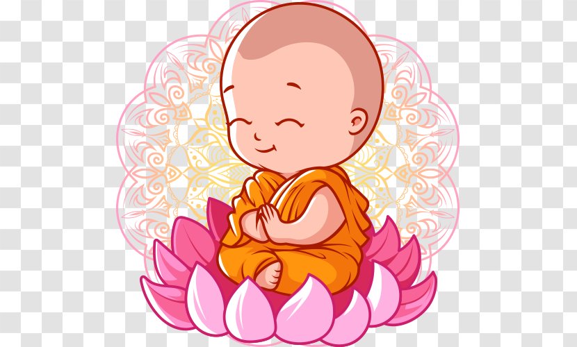 Buddhism Cartoon Buddhas Birthday Bhikkhu - Children's Character Transparent PNG