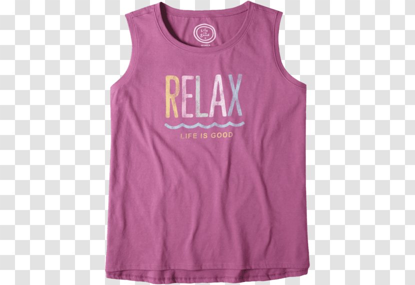 Gilets T-shirt Sleeveless Shirt Pink M - Vest - Muscle Relaxation Transparent PNG