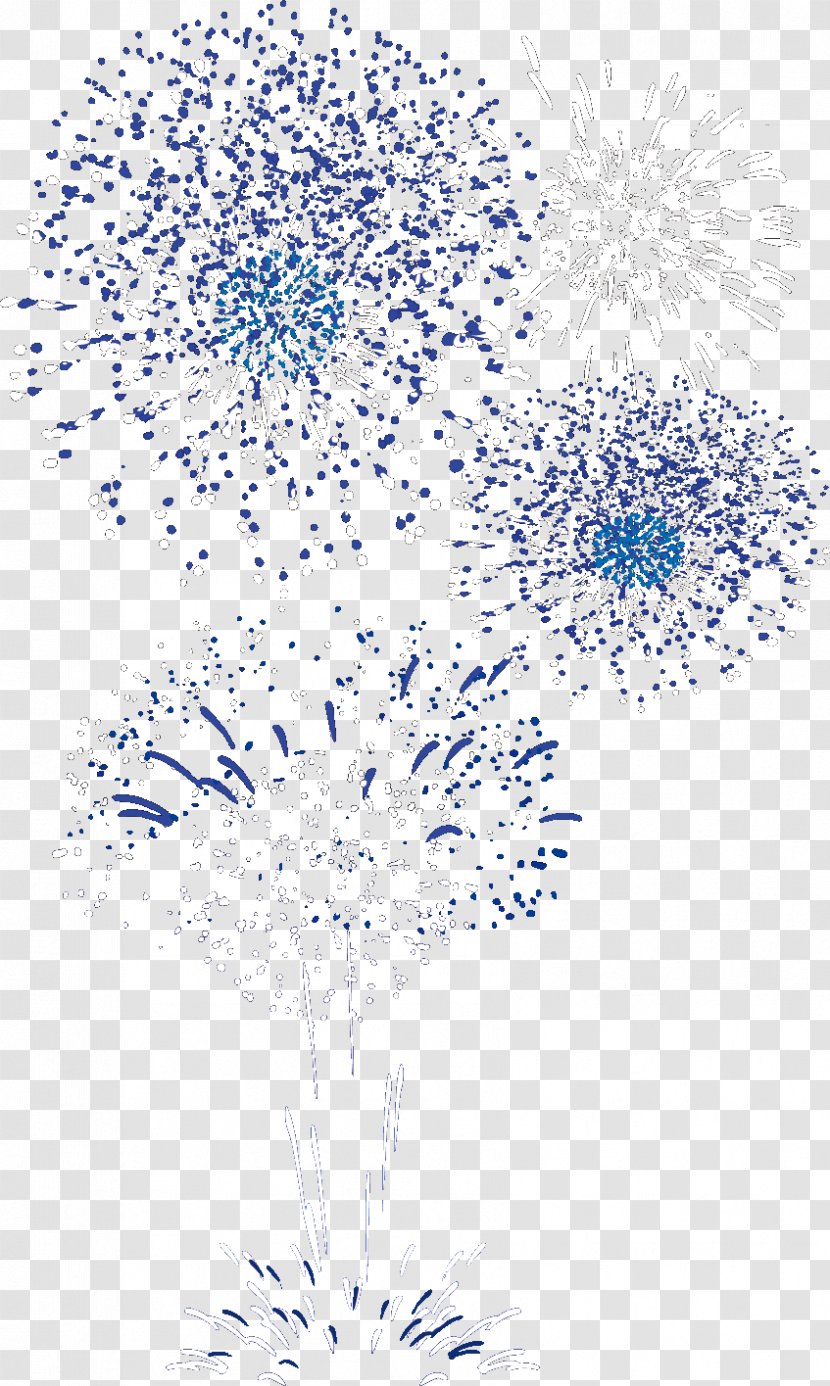 Fireworks Blue White - Fire Transparent PNG