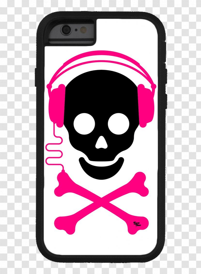 Skull Headphones Royalty-free Clip Art - Magenta Transparent PNG