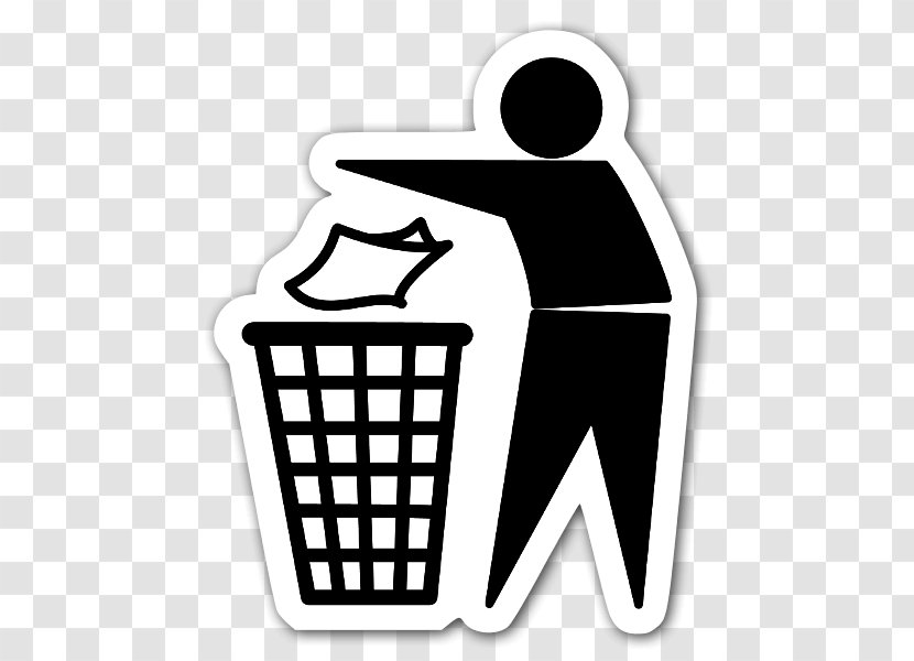 Tidy Man Rubbish Bins & Waste Paper Baskets Recycling Symbol - Throwing Transparent PNG