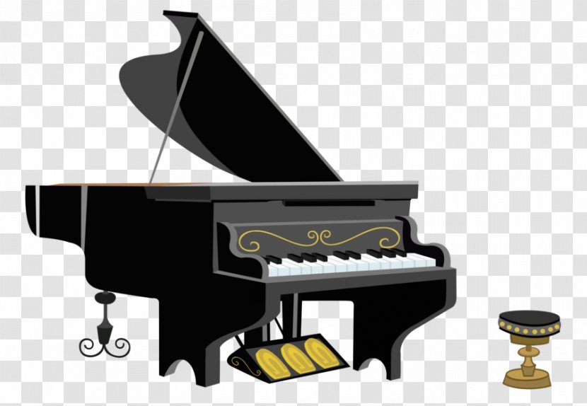 Grand Piano Musical Instruments Keyboard - Watercolor - Vector Transparent PNG