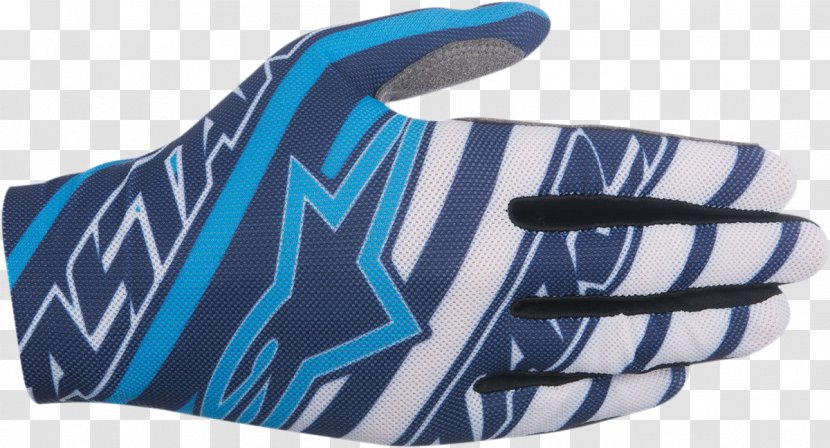 Glove Alpinestars Clothing Blue Shoe - Bicycle Transparent PNG