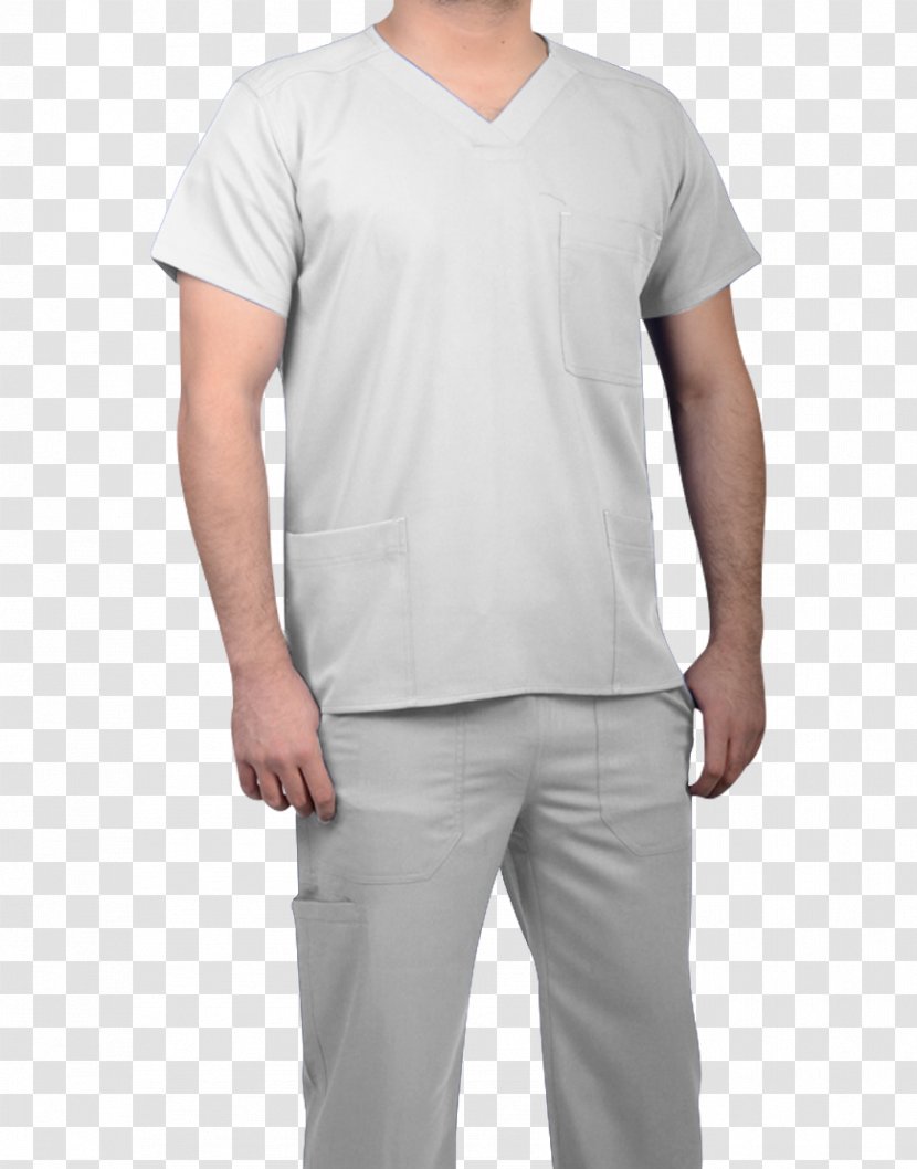 Sleeve T-shirt Shoulder Scrubs - White - Nurse Uniform Transparent PNG