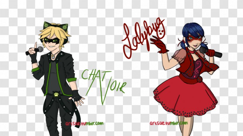 Digital Art Fan Dance - Cartoon - Ladybug Y Chat Noir Transparent PNG