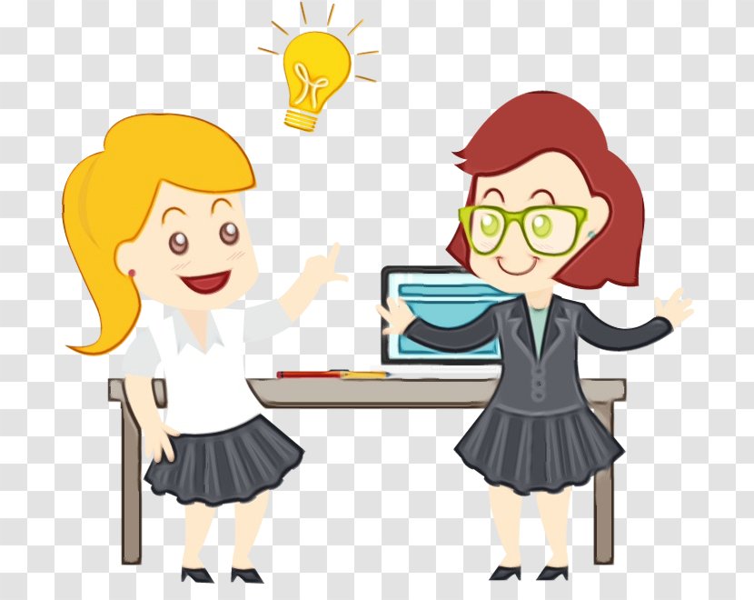 Cartoon Clip Art Interaction Fun Conversation - Business Gesture Transparent PNG