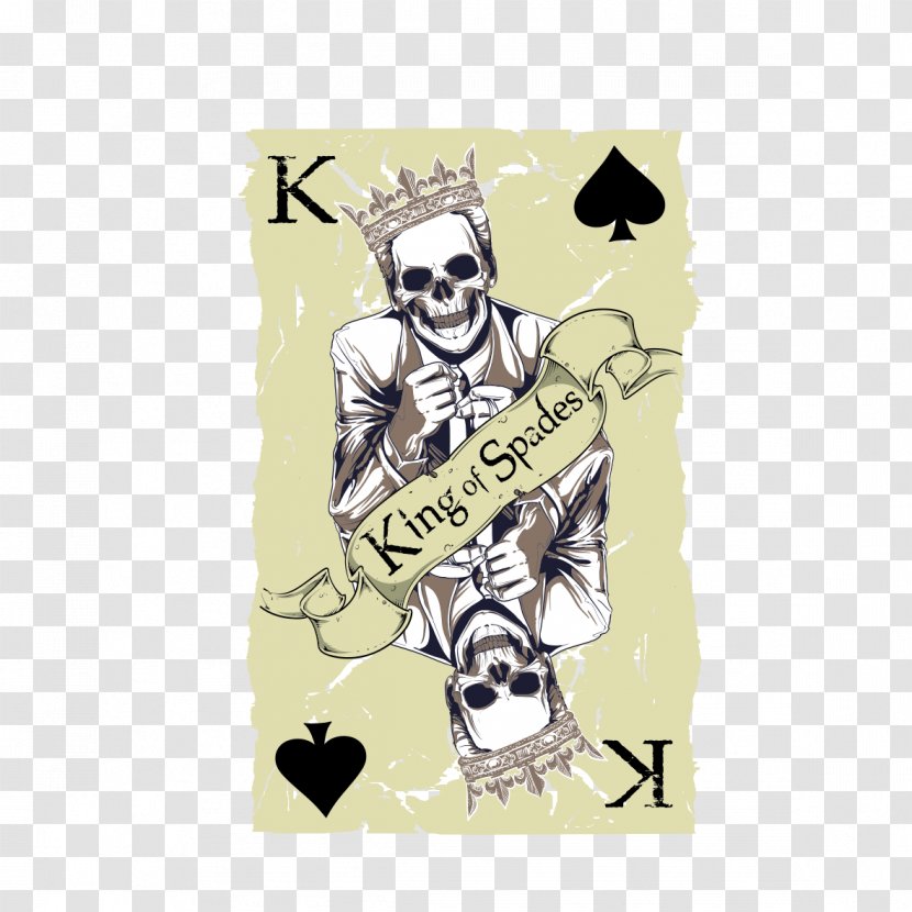 King Of Spades Playing Card - Heart - Rock Tread Pattern Clothing Transparent PNG