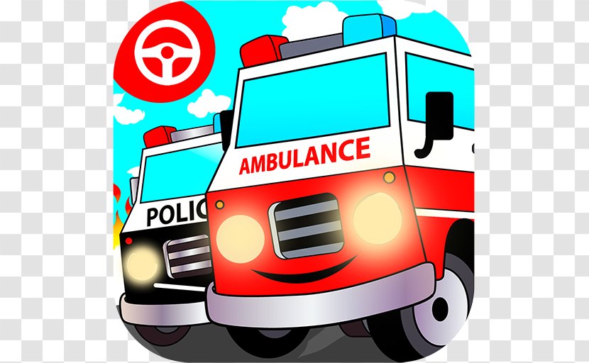 Ambulance Car Emergency Hospital Fire Department - Drawing Transparent PNG