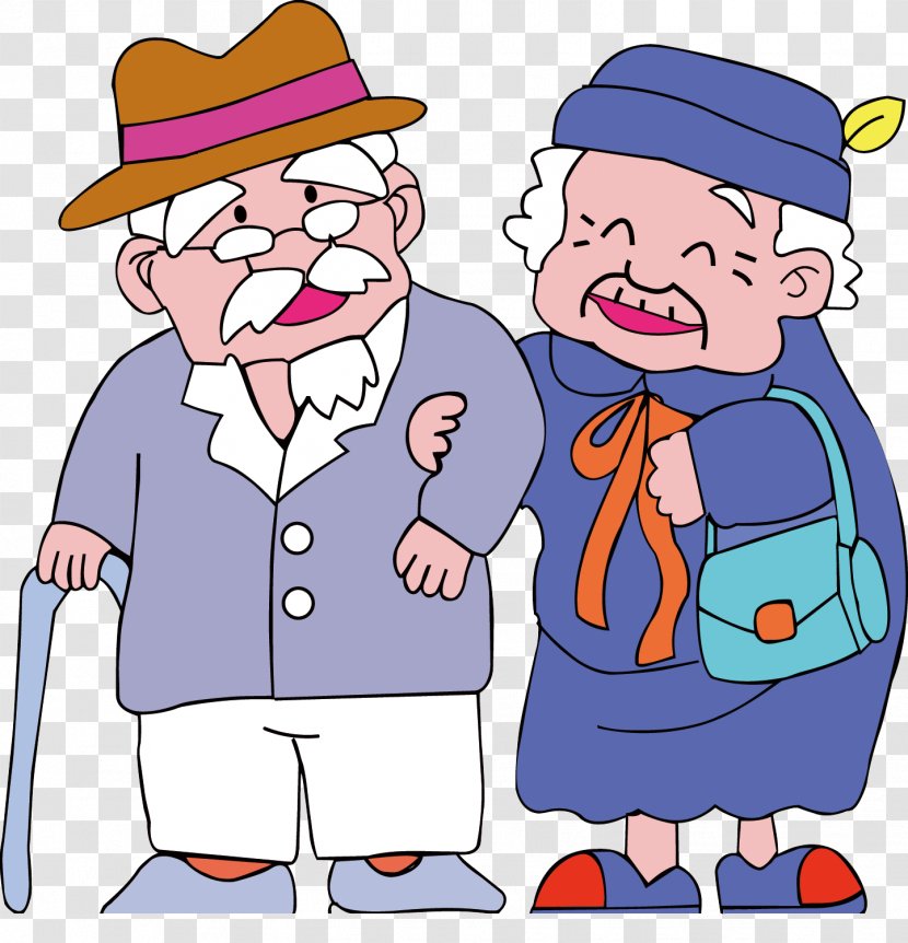 Old Age Icon - Cartoon - Vector Couple Transparent PNG
