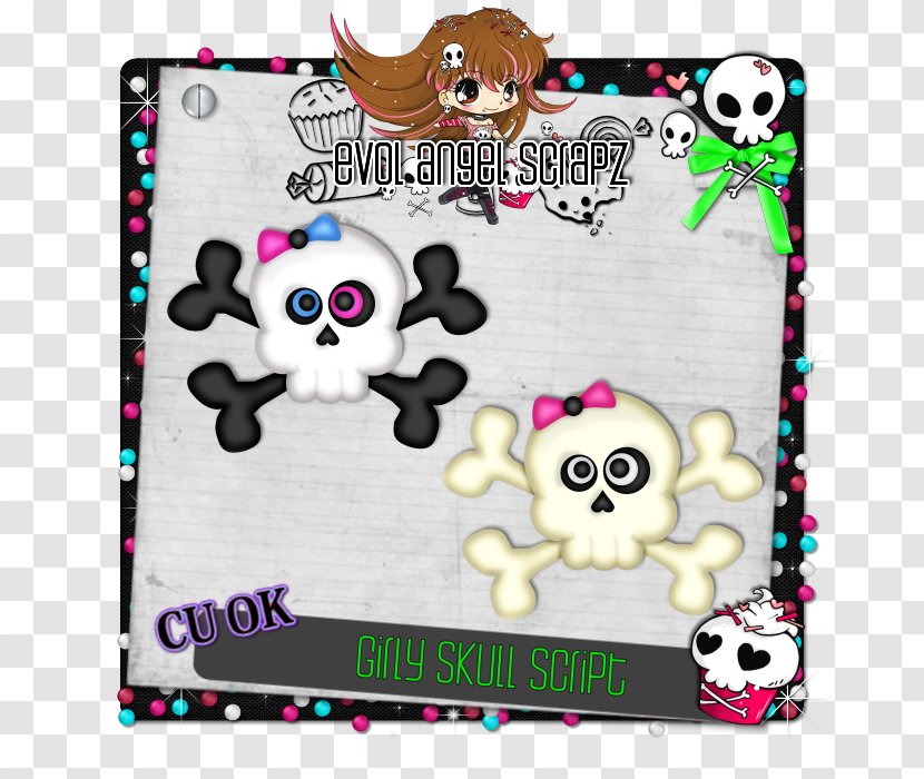 Clip Art Product Pattern Technology Animal - Girly Skulls Transparent PNG