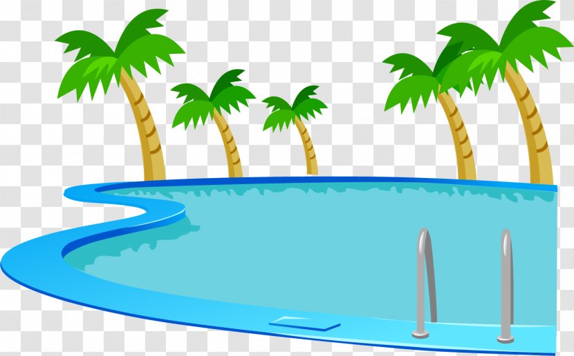 Swimming Pool Clip Art - Animation - Vector Painted Transparent PNG