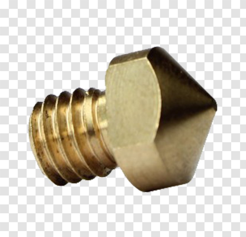 Brass 3D Printing Spray Nozzle RepRap Project - Nut - Technical Hexagon Transparent PNG