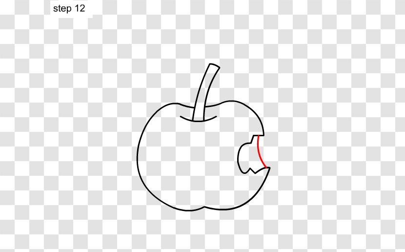 Drawing Line Art /m/02csf Clip - Silhouette - Apple Transparent PNG