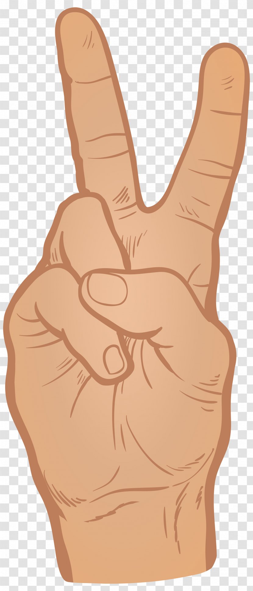Thumb Hand Illustration - Heart - Showing Victory Clip Art Image Transparent PNG