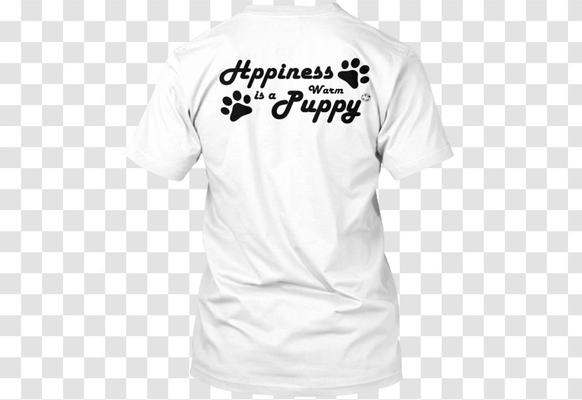 T-shirt Sleeve Neck Logo - Tshirt - Happiness Warm Puppy Transparent PNG