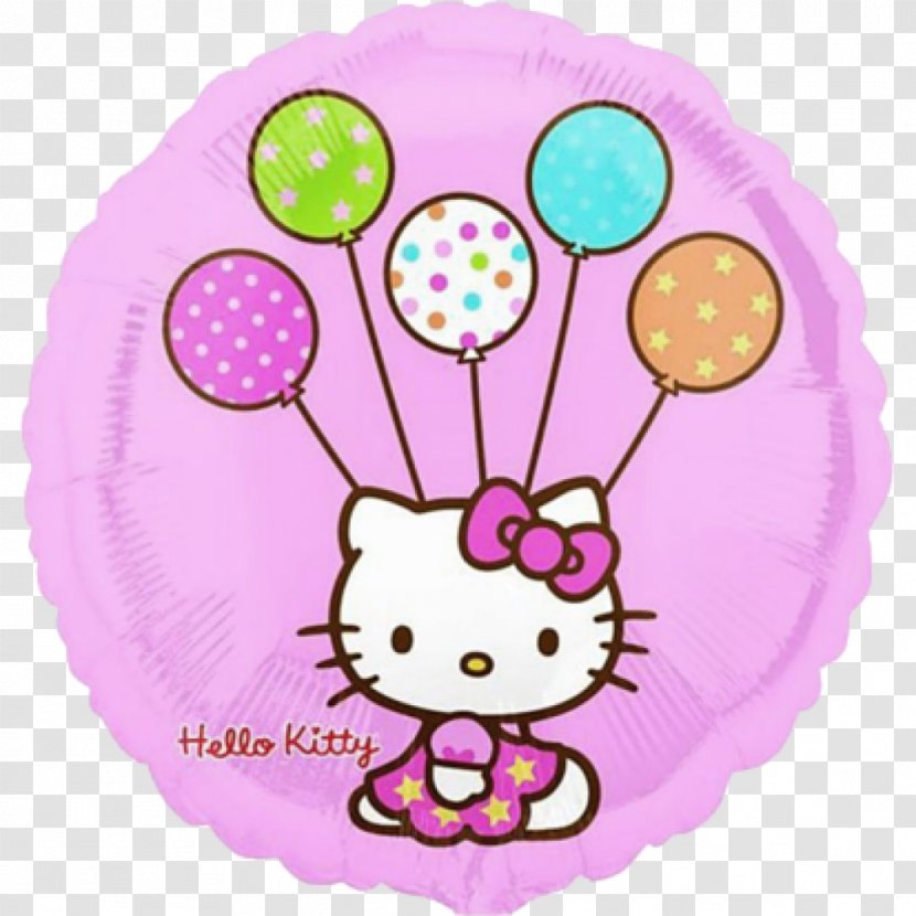 Hello Kitty Balloon Birthday Party Cloth Napkins Transparent PNG