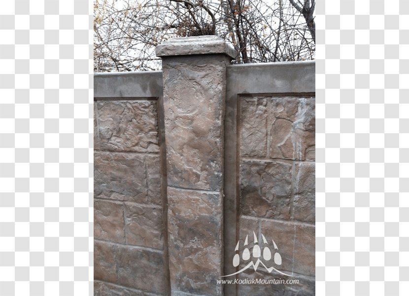 Stone Wall Fence Veneer Rock - Precast Concrete Transparent PNG