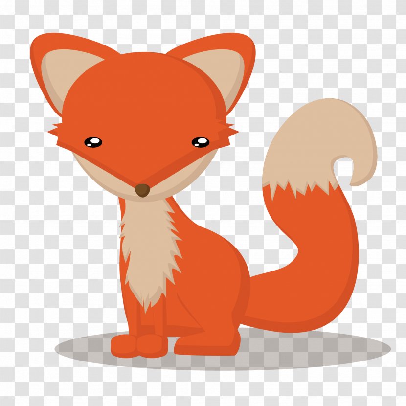 Red Fox Cartoon Animals Card Touch Animal : Preschool Game - Vector Transparent PNG
