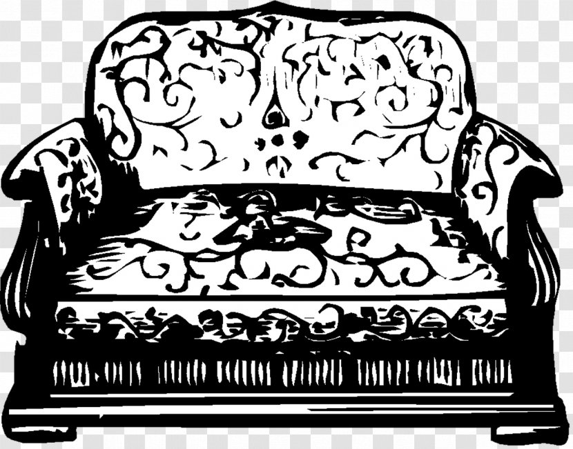 Couch Furniture Chair - Text - Old Transparent PNG