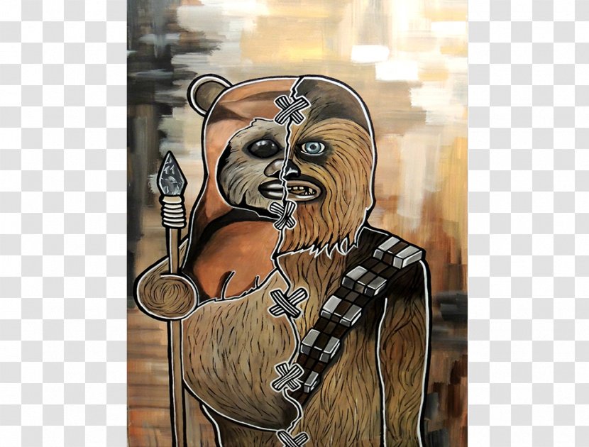 Chewbacca Work Of Art Painting Yoda Transparent PNG