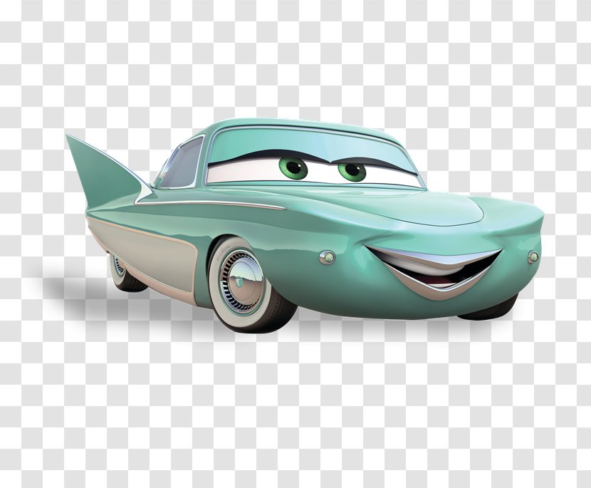Cars Flo Lightning McQueen Mater - Classic Car - Coche Transparent PNG