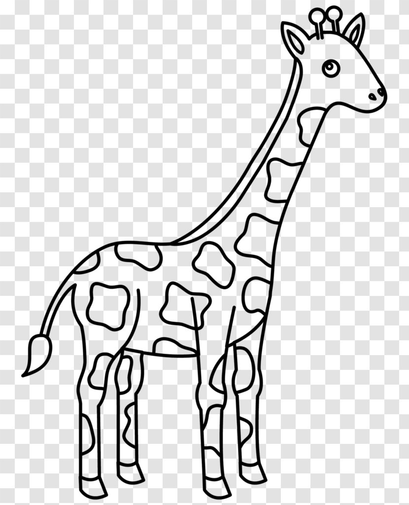 Giraffe Family Coloring Book Transparent PNG