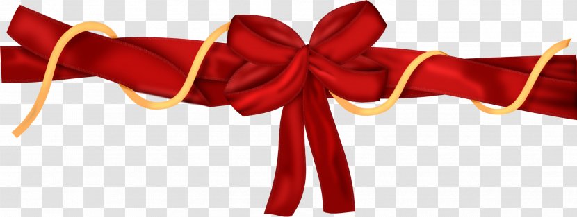 Red Ribbon Gift - Necktie - Bow Transparent PNG