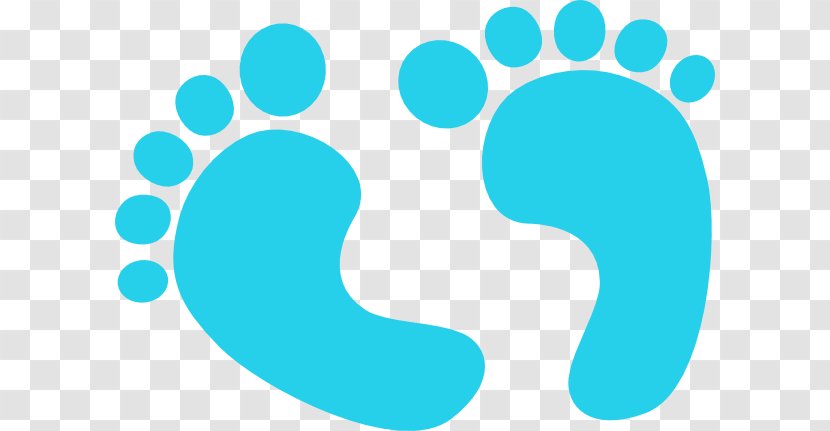 Footprint Clip Art - Infant - Azure Transparent PNG