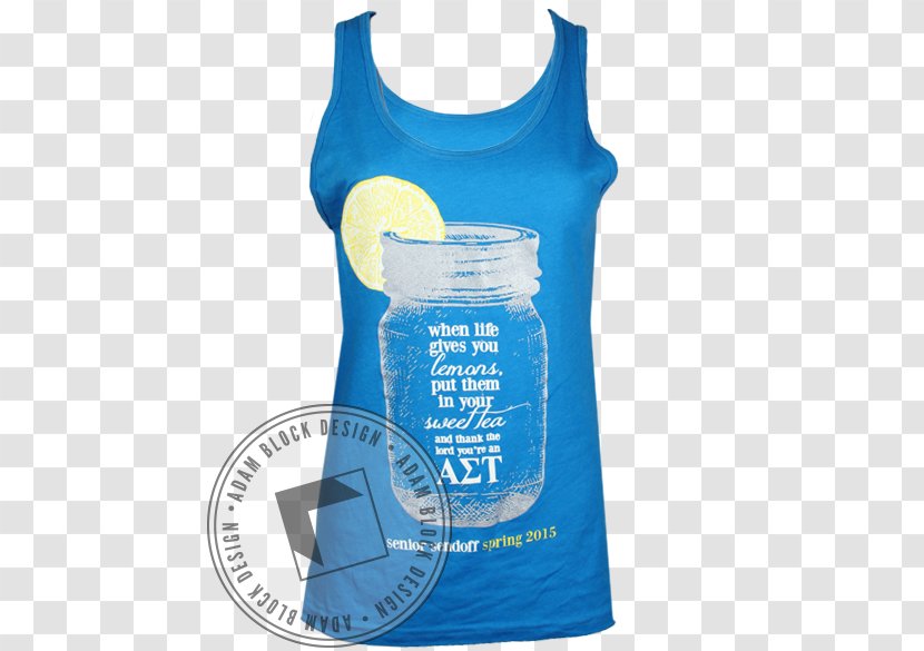 T-shirt Sleeve Outerwear Water - Active Tank - Lemon Block Transparent PNG