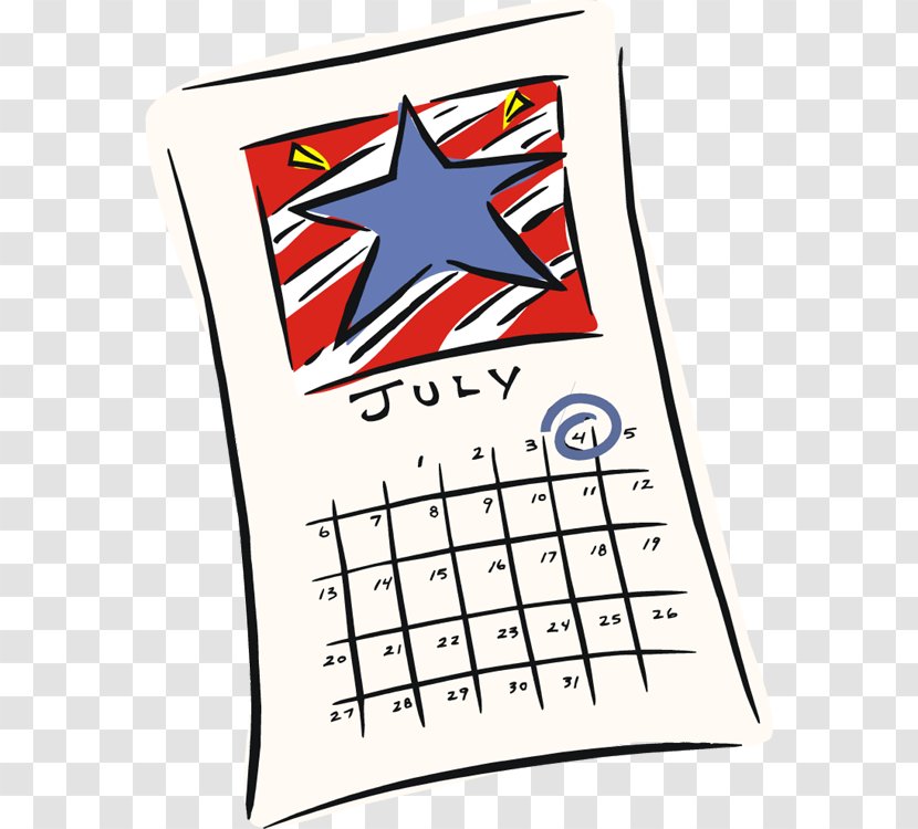 Independence Day July Calendar Clip Art - 2017 Transparent PNG