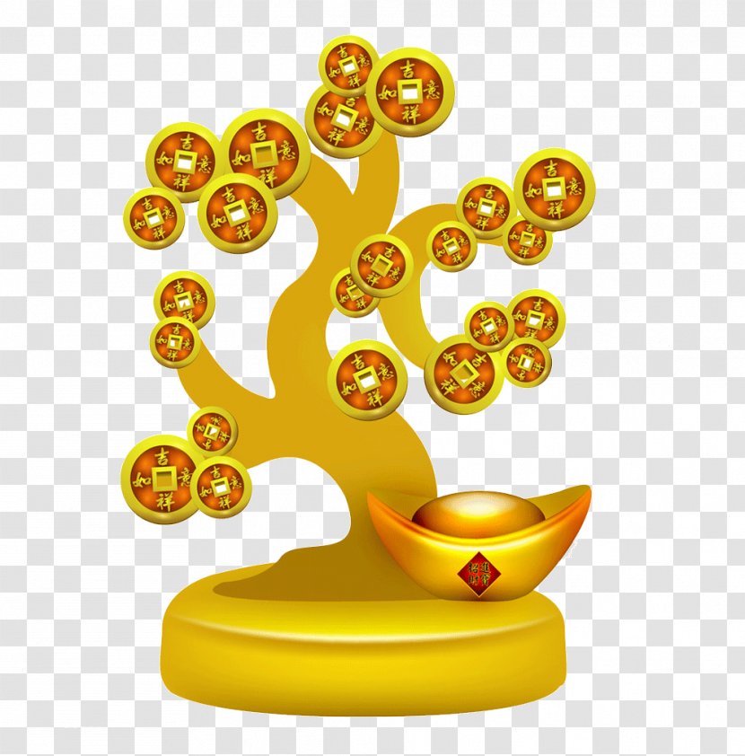Sycee Gold Image Chinese New Year - Coin - Grana Transparent PNG