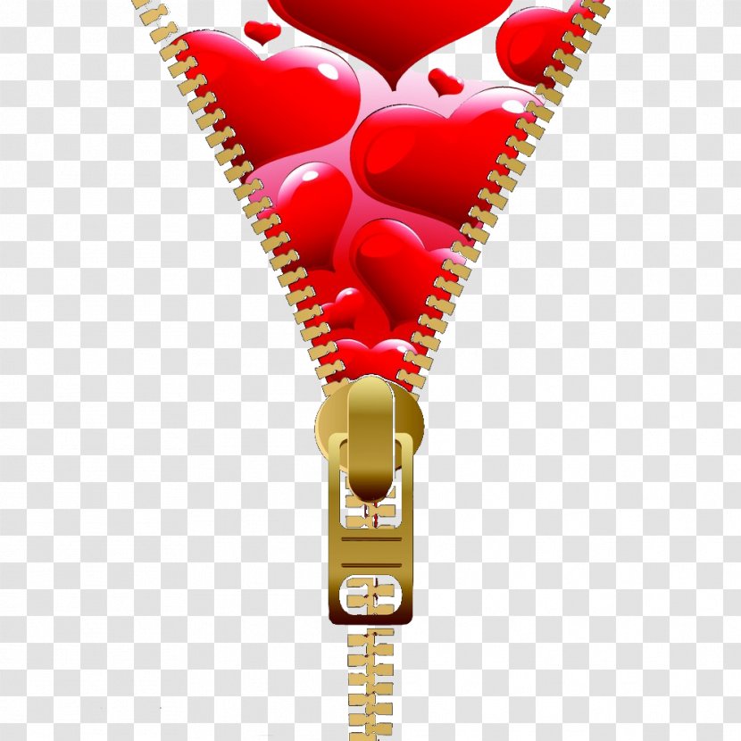 Icon - Heart - Zipper Inside Love Transparent PNG