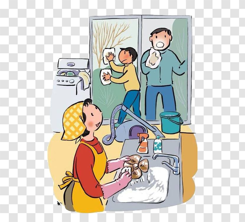 Cleaning Cleaner Photography Clip Art - Royaltyfree - The Family Made A Concerted Effort To Clean Window Transparent PNG