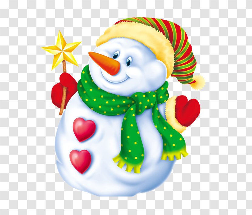 Christmas Snowman Royalty-free Clip Art - Scarf - With A Hat Transparent PNG