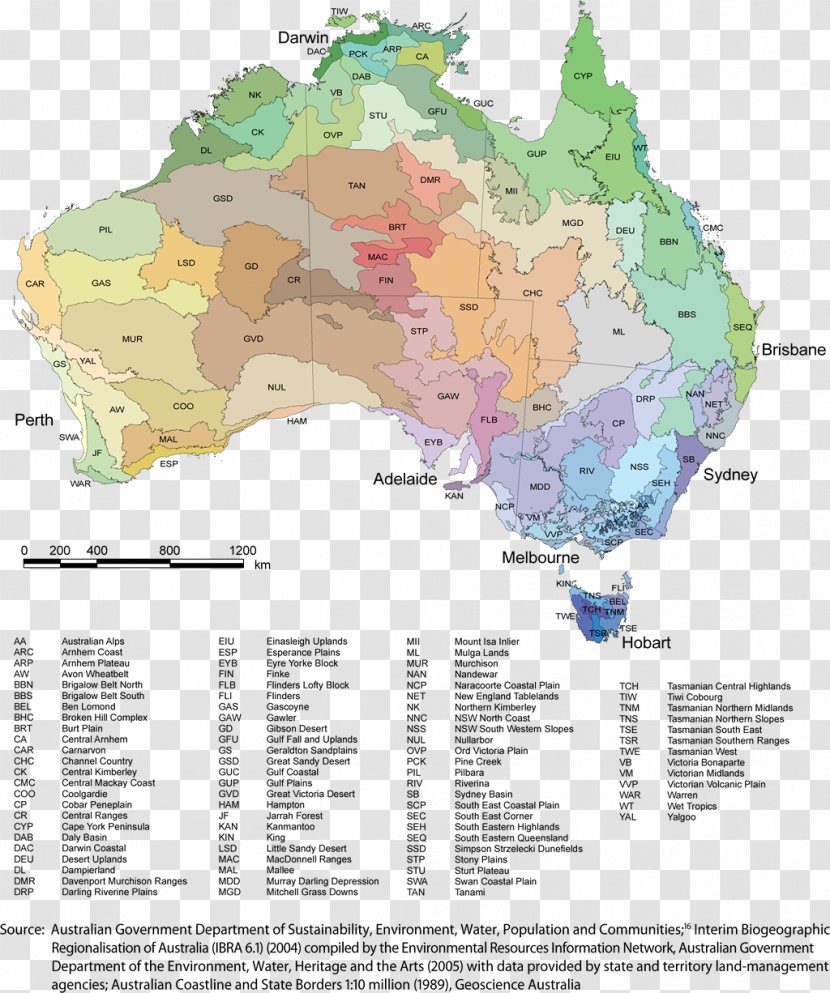 Australia Natural Environment Landscape Biogeography Ecoregion - Region Transparent PNG