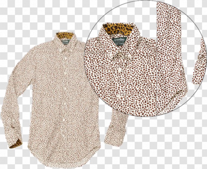 Sleeve Blouse Jacket Collar Button - Sailing - Leopard Face Transparent PNG