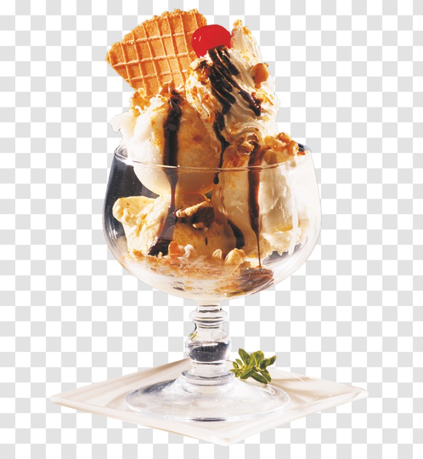 Sundae Chocolate Ice Cream Parfait Cones - Dame Blanche Transparent PNG