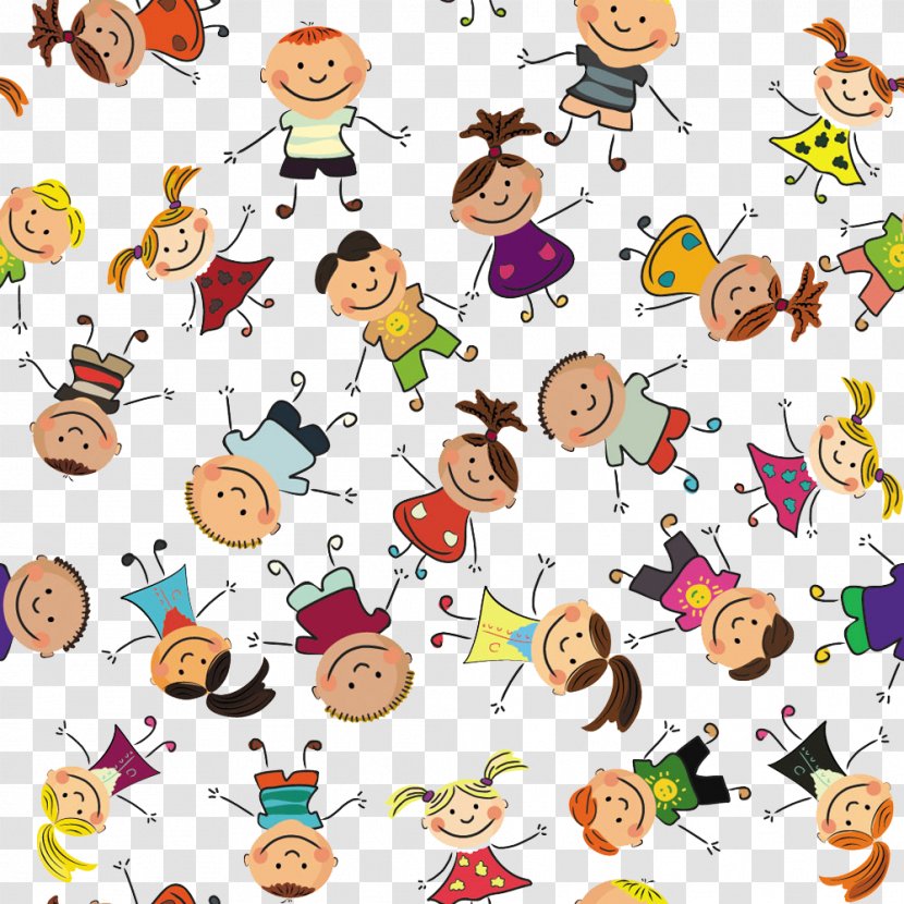 Child Drawing Pattern - Animation - Children Hand In Tile Shading Transparent PNG