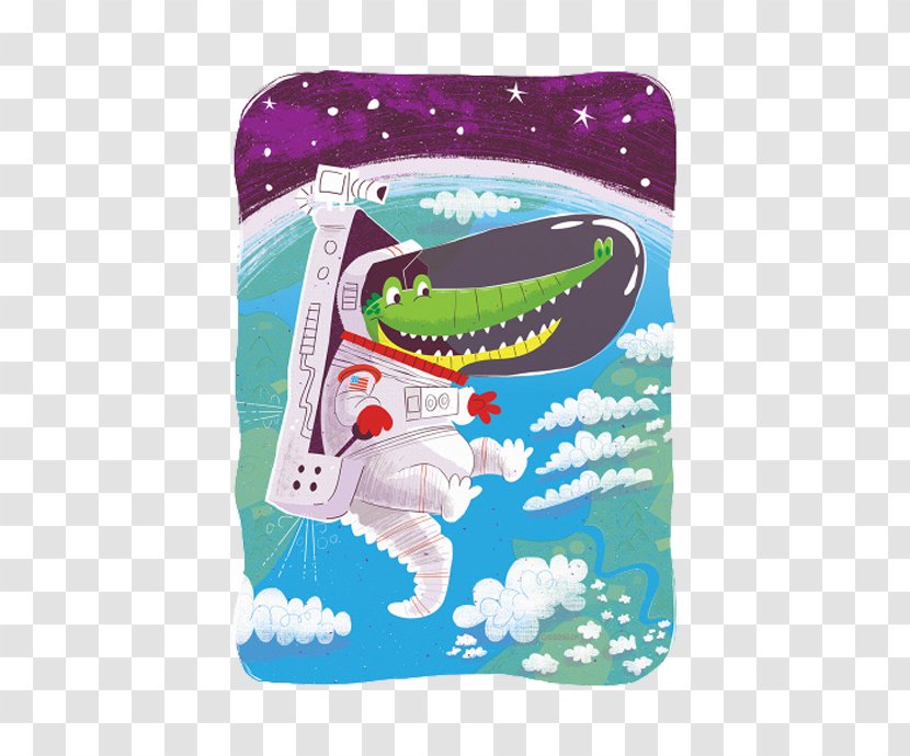 Crocodile Alligator Astronaut Outer Space Illustration - Suit - Astronauts Transparent PNG