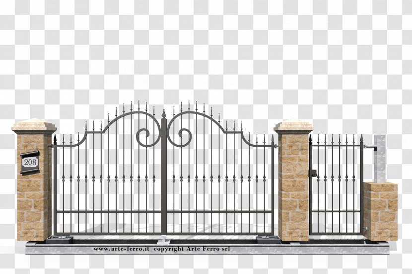 Gate Wrought Iron Fence Window - Galvanization Transparent PNG
