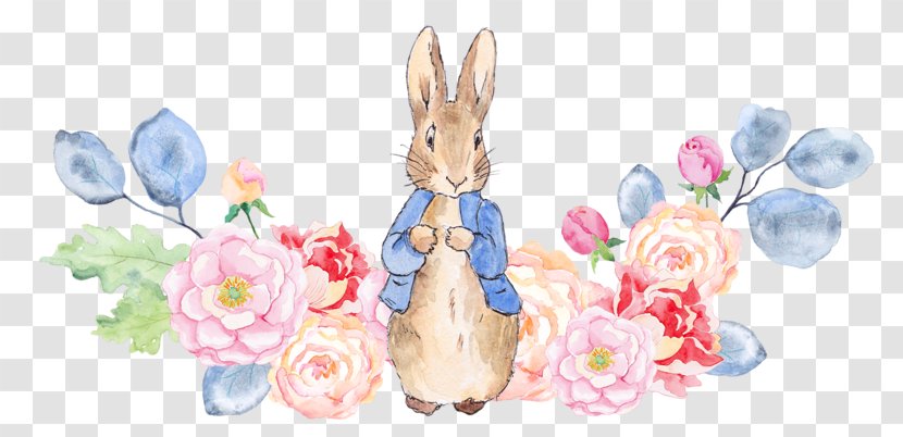 The Tale Of Peter Rabbit Watercolor Painting Illustration - Flower - Cartoon Transparent PNG
